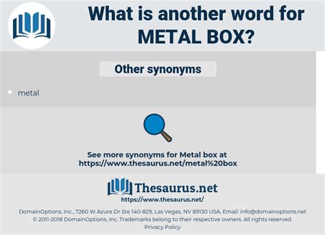 metal box synonym|Metal Box synonyms .